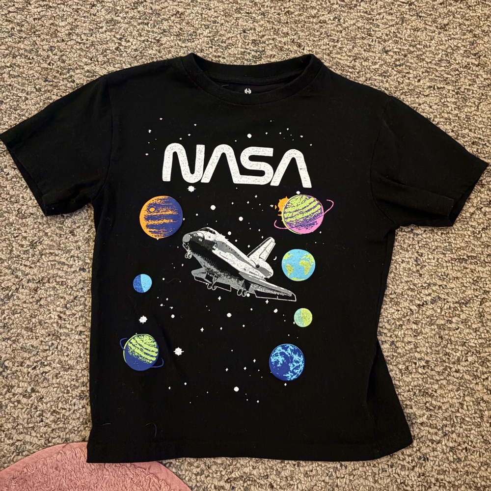 Black NASA Baby Tee